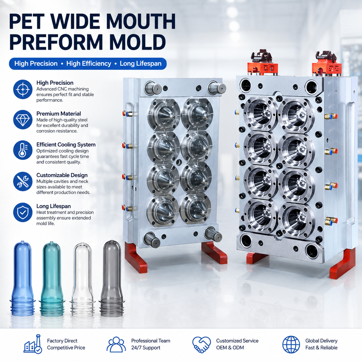 64-cavity PET preform mold for European beverage group